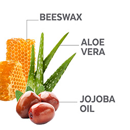 Beeswax, Aloe Vera, Jojoba Oil
